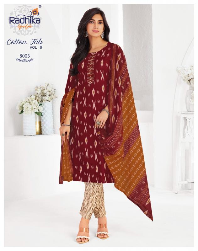 Radhika lifestyle cotton fab vol-8 cotton kurti wholesale